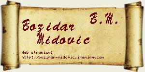 Božidar Midović vizit kartica